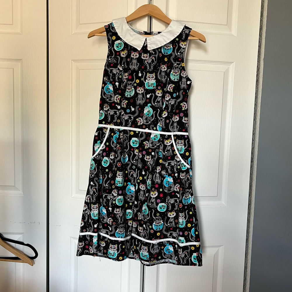 Retrolicious sugar skull kitty dress
